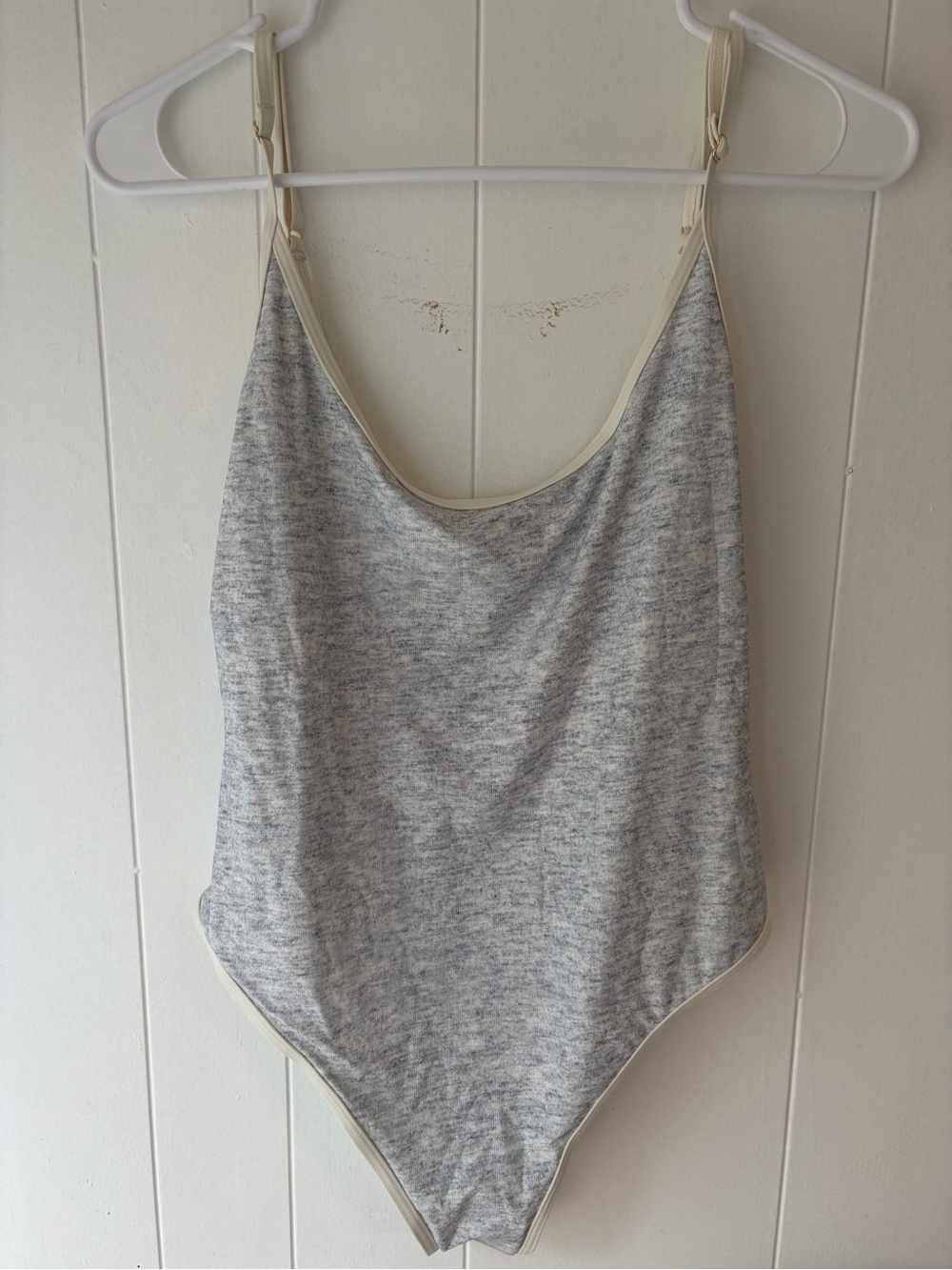 Weworewhat gray and white swimsuit nwot